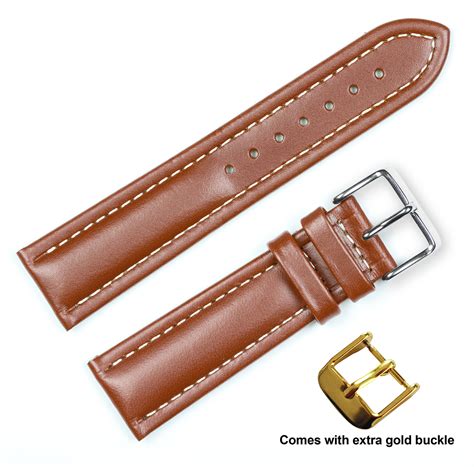 debeer brand breitling style oil tanned leather watch band